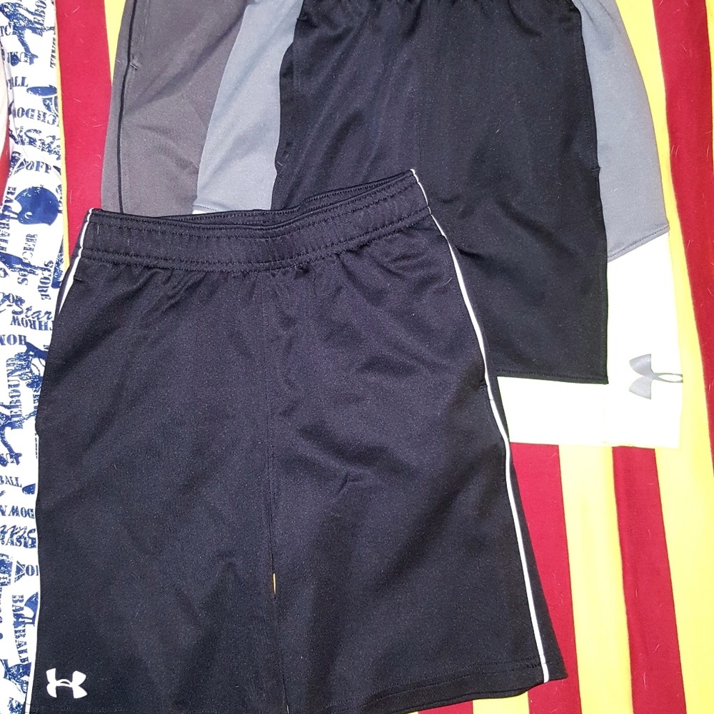 Lot of 3 Under Armour shorts, boys size 6